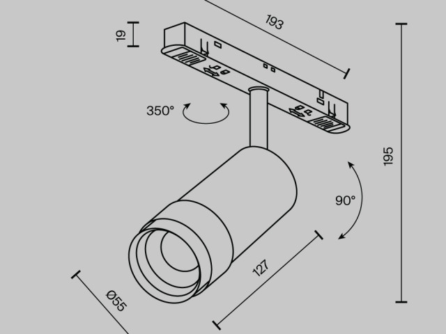 Трековый светильник Technical TR212-4-12WTW-DD2-Z-B фото:11