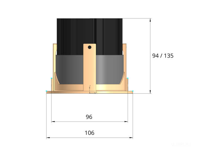 Встраиваемый светильник HOKASU HS80-IN PROM (10-40W) Фото:3