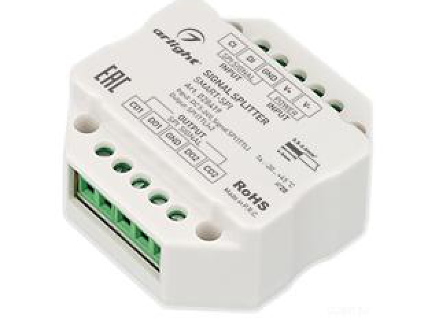 Усилитель SMART-SPI (12-24V, 2 output) (Arlight, IP20 Пластик, 5 лет) фото:1