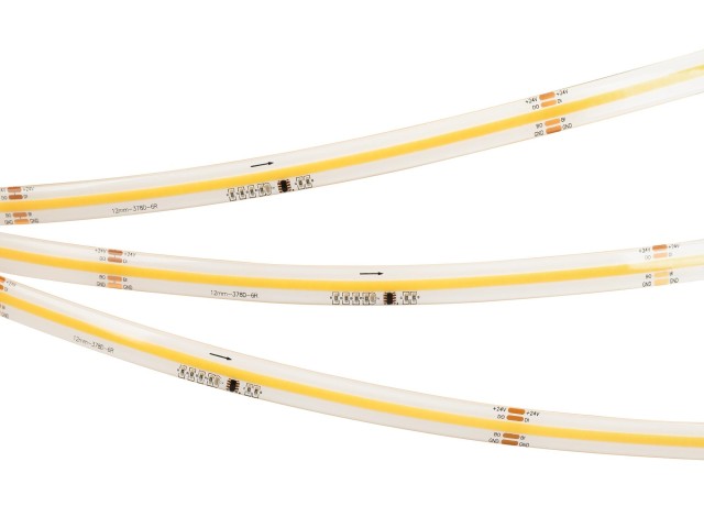 Лента герметичная SPI-COB-SE-X378-12mm 24V Warm3000-PX63-BPT (7 W/m, IP65, 5m) (Arlight, бегущий огонь) фото:5