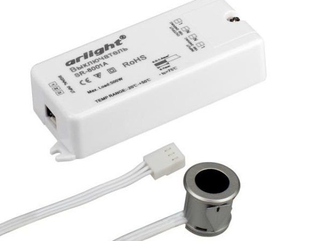 ИК-датчик SR-8001A Silver (220V, 500W, IR-Sensor) (Arlight, -) фото:1