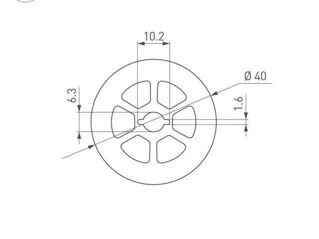 Силиконовый профиль WPH-FLEX-D40-360deg-S10-5m WHITE (Arlight, Силикон) фото:7