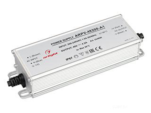 Блок питания ARPV-48200-A1 (48V, 4.2A, 200W) (Arlight, IP67 Металл, 3 года) фото:2