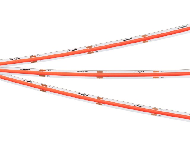 Лента COB-X480-8mm 24V Red (8 W/m, IP20, 5m) (Arlight, -) фото:3