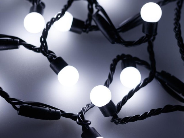 Светодиодная гирлянда ARD-BALL-CLASSIC-D17.5-10000-BLACK-100LED WHITE (230V, 7W) (Ardecoled, IP65) фото:7