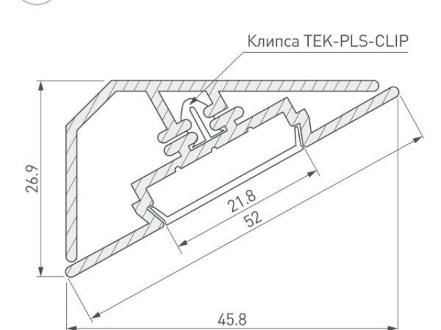 Профиль KLUS-LOCK-FM-BASE-2000 ANOD (Arlight, Алюминий) фото:4
