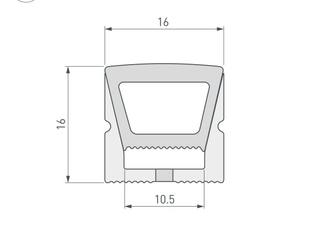 Силиконовый профиль WPH-FLEX-1616-TOP-S11-50m WHITE (Arlight, Силикон) фото:4