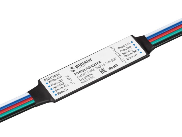 INTELLIGENT ARLIGHT Усилитель SMART-PWM-1042-RGBW-SUF (12-24V, 4x1A) (IARL, IP20 Пластик, 5 лет) фото:1
