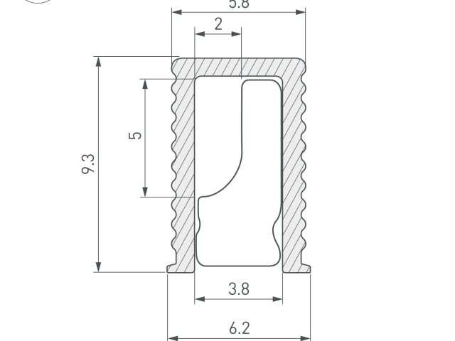 Профиль SL-MINI-6-H9-2000 ANOD OLIVE GREY (Arlight, Алюминий) фото:3