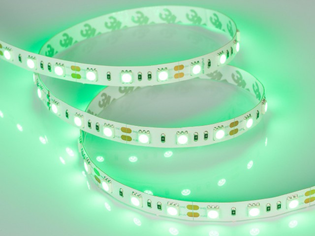 Лента RT 2-5000 12V Green 2x (5060, 300 LED, LUX) (Arlight, 14.4 Вт/м, IP20) фото:3
