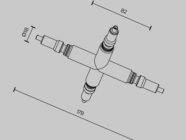 Комплектующие для систем освещения с токоведущими элементами Technical CA008TX-BS фото:1