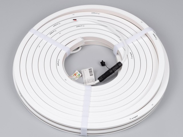 Лента герметичная MOONLIGHT-TOP-X280-16x16mm 24V Warm2300 (10 W/m, IP67, 15m, wire x1) (Arlight, Вывод боковой, 5 лет) фото:4