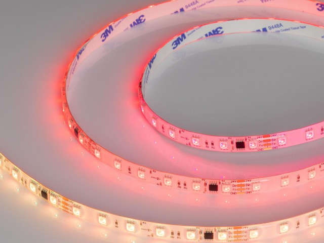 Лента герметичная SPI-SE-B60-10mm 24V RGB-PX6-BPT (12 W/m, IP65, 5060, 5m) (Arlight, бегущий огонь) фото:3