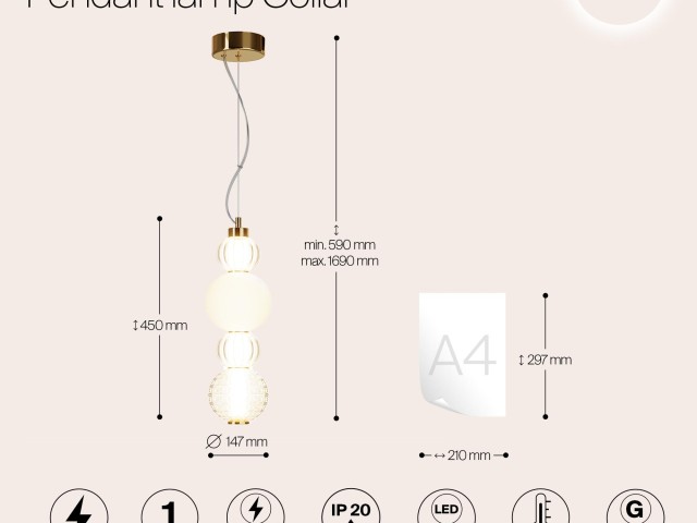 Подвесной светильник Maytoni P069PL-L17G3K фото:22