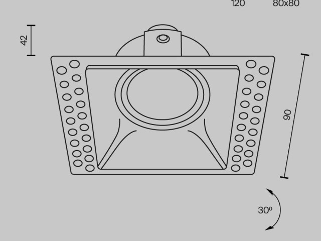 Встраиваемый светильник Technical DL042-01-SQ-W фото:1