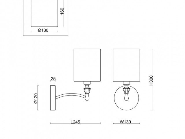 Настенный светильник (бра) Freya FR1007WL-01BS фото:5