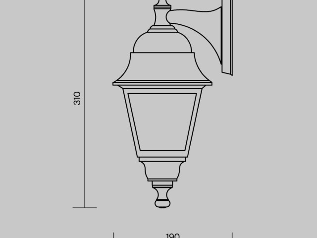 Уличный настенный светильник Outdoor O003WL-01B фото:11