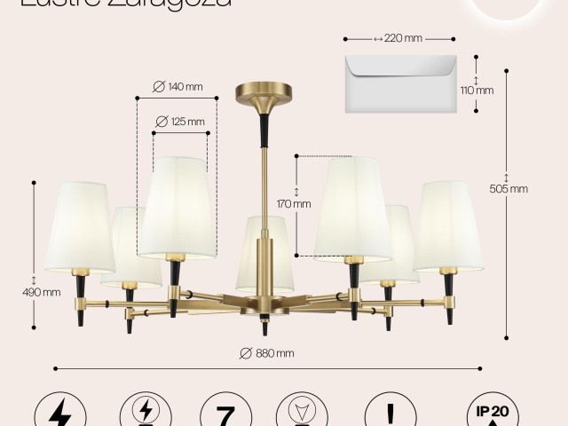 Люстра Maytoni H001CL-07BS фото:2