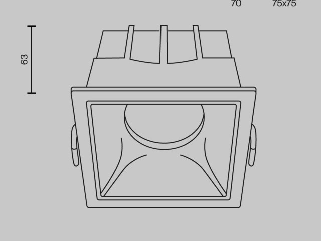 Встраиваемый светильник Technical DL043-01-15W3K-D-SQ-WB фото:1