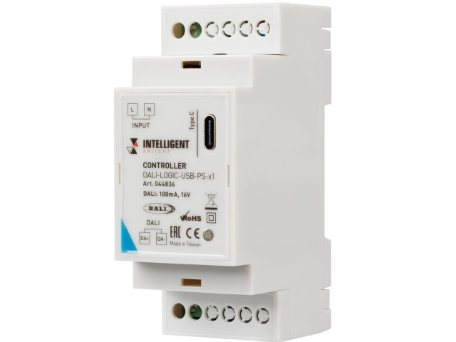 INTELLIGENT ARLIGHT Контроллер DALI-LOGIC-USB-PS-x1 (BUS/230V) (IARL, IP20 Пластик, 2 года) фото:1