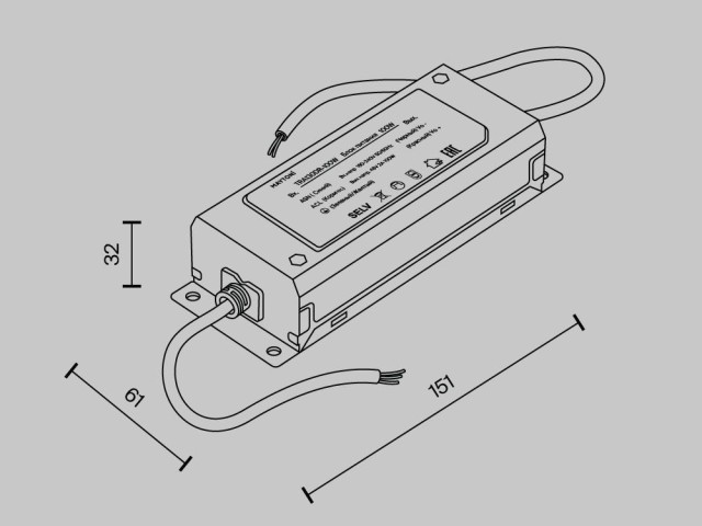 Блок питания Technical TRA130DR-100W фото:1