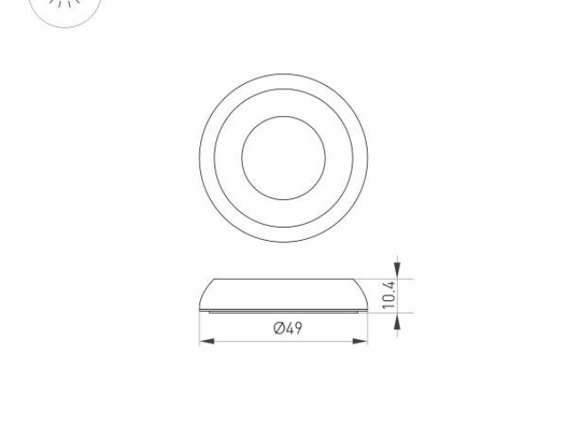 Накладка ART-DECK-CAP-DOME-R50 (SL, STEEL) (Arlight, Металл) фото:4