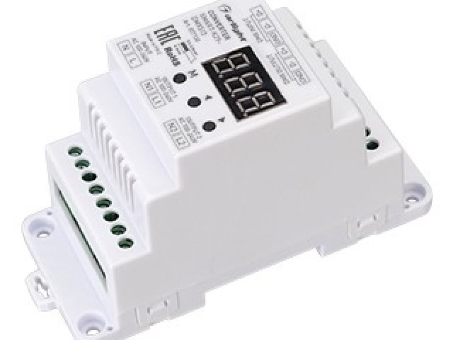 Конвертер SMART-K29-DMX512 (230V, 2x1.2A, TRIAC, DIN) (Arlight, Пластик) фото:2