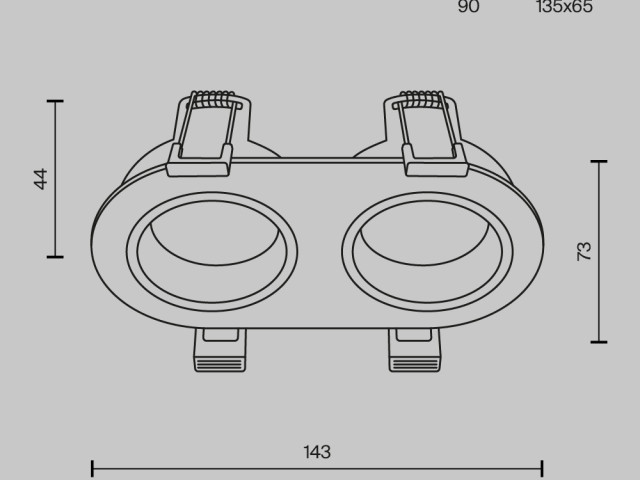 Встраиваемый светильник Technical DL126-02-GU10-W фото:1
