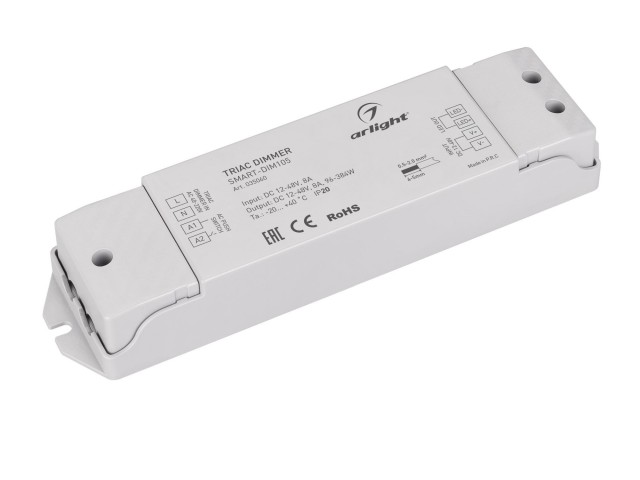 Диммер SMART-DIM105 (12-48V, 8A, TRIAC) (Arlight, IP20 Пластик, 5 лет) фото:1