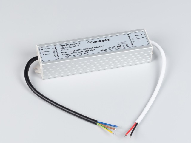 Блок питания ARPV-12080-B (12V, 6.7A, 80W) (Arlight, IP67 Металл, 3 года) фото:1