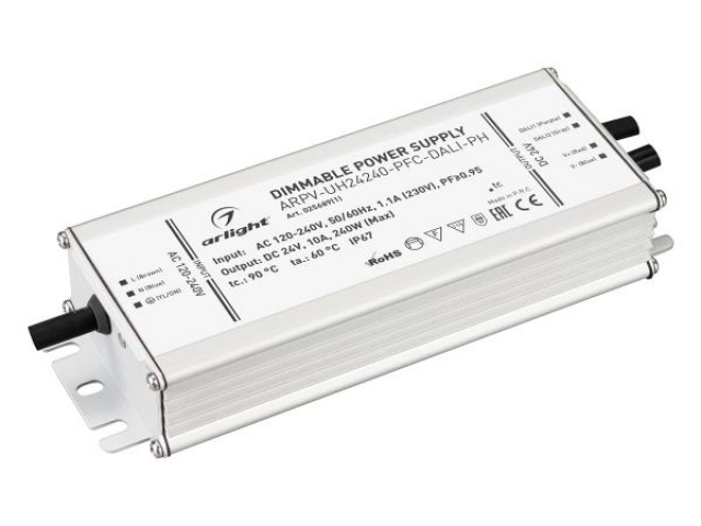 Блок питания ARPV-UH24240-PFC-DALI-PH (24V, 10.0A, 240W) (Arlight, IP67 Металл, 7 лет) фото:2