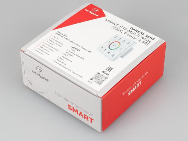 Панель Sens SMART-P67-MULTI White (230V, 4 зоны, 2.4G) (Arlight, IP20 Пластик, 5 лет) фото:5