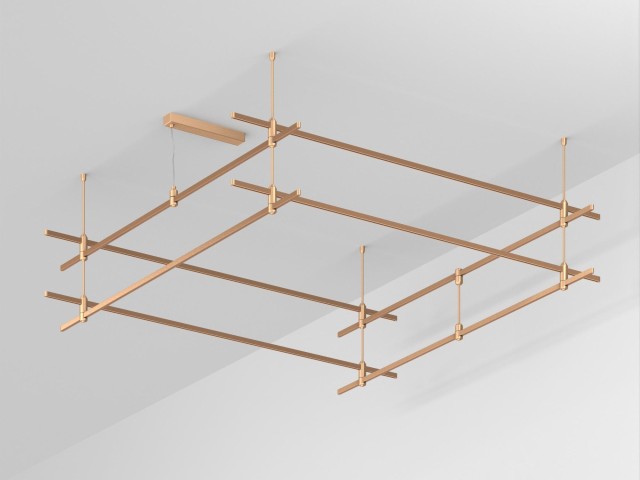 Основание ART-APRIORI-QUADRAT-2-ROD-400-2000x2000 (GD) (Arlight, IP20 Металл, 3 года) фото:1
