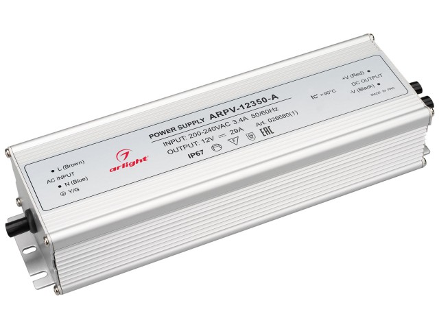 Блок питания ARPV-12350-A (12V, 29.0A, 350W) (Arlight, IP67 Металл, 3 года) фото:2