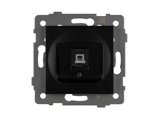 Механизм компьютерной розетки SCT-MPC1-PL-BK-V (RJ-45, CAT6) (Arlight, -) фото:4