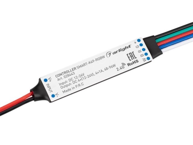 Контроллер SMART-K49-RGBW (12-24V, 4x1A, 2.4G) (Arlight, IP20 Пластик, 5 лет) фото:4
