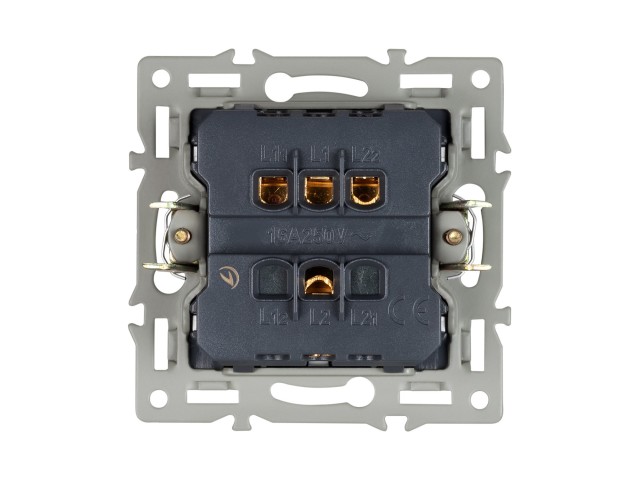 Механизм выключателя двухклавишный непроходной SWT-MK02-PL-GR (250V, 16A) (Arlight, -) фото:5