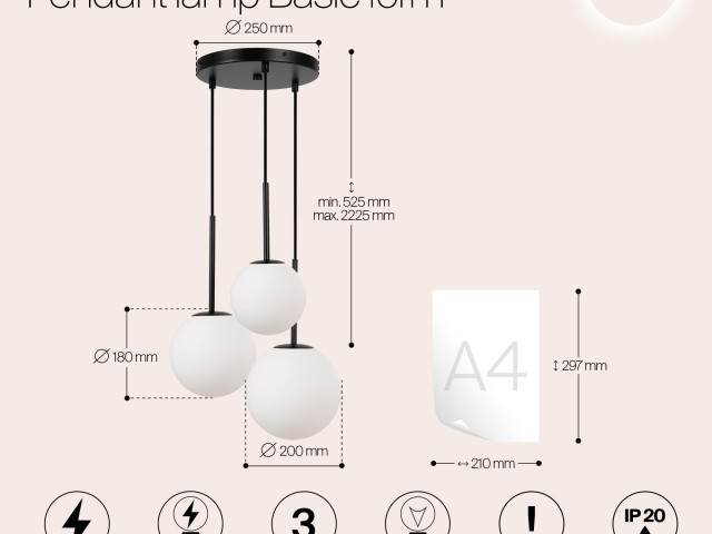 Подвесной светильник Maytoni MOD321PL-03B фото:3
