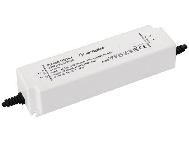 Блок питания ARPJ-KE86700A (60W, 700mA, PFC) (Arlight, IP65 Пластик, 5 лет) фото:3