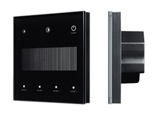 INTELLIGENT ARLIGHT Сенсорная панель SMART-DALI-301-11-1G-4SC-DIM-IN Black (BUS/24V, Touch, 2.4G) (IARL, IP20 Пластик, 5 лет) фото:2