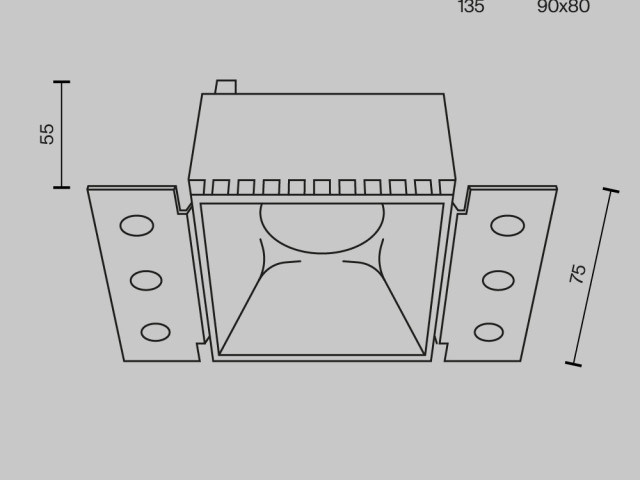 Встраиваемый светильник Technical DL051-01-GU10-SQ-WS фото:9