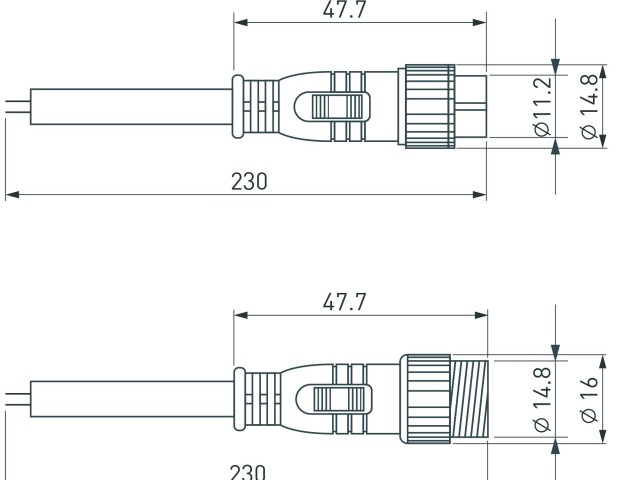 Коннектор подключения ARL-LINE-4pin (DMX512) (Arlight, Закрытый) фото:1