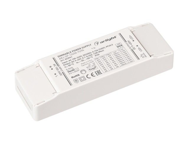 Блок питания ARJ-SP-12450-TUYA (12W, 9-45V, 0.1-0.45A, WiFi, 2.4G) (Arlight, IP20 Пластик, 5 лет) фото:1