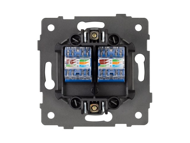 Механизм компьютерной розетки двойной SCT-MPC2-PL-GD-V (RJ-45, CAT6) (Arlight, -) фото:3