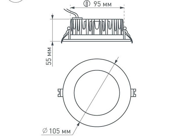 Светодиодный светильник LTD-105WH-FROST-9W Day White 110deg (Arlight, IP44 Металл, 3 года) фото:12