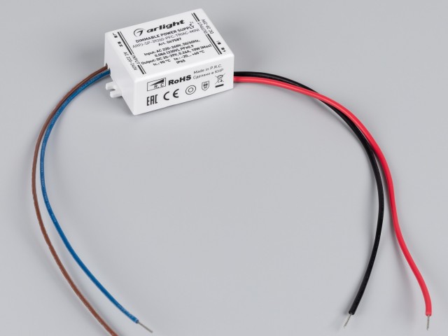Блок питания ARPJ-SP-39260-PFC-TRIAC-MINI (10W, 20-39V, 260mA) (Arlight, IP65 Пластик, 5 лет) фото:1
