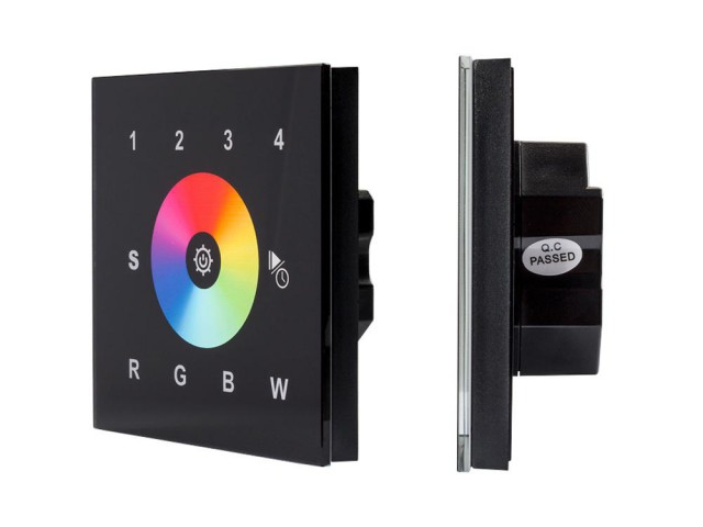 Панель Sens SR-2820AC-RF-IN Black (220V, RGBW, 4 зоны) (Arlight, IP20 Пластик, 3 года) фото:3