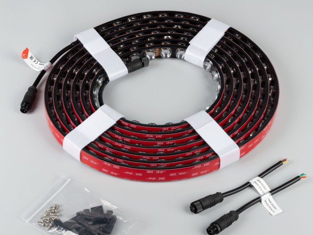 Лента герметичная FLT-PS-S42-BLACK-23mm 24V RGB (21 W/m, IP67, 15deg, 5m) (Arlight, -) фото:5