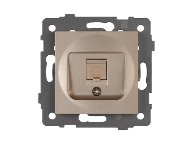 Механизм компьютерной розетки SCT-MPC1-PL-GD-V (RJ-45, CAT6) (Arlight, -) фото:4