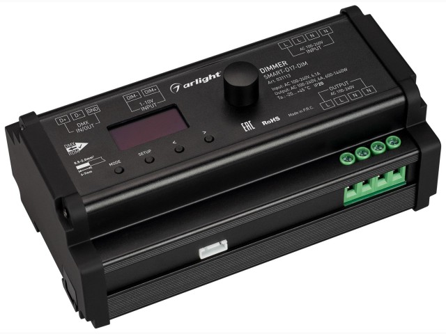 Диммер SMART-D17-DIM (230V, 6A, TRIAC, DIN, 2.4G) (Arlight, IP20 Пластик, 5 лет) фото:4